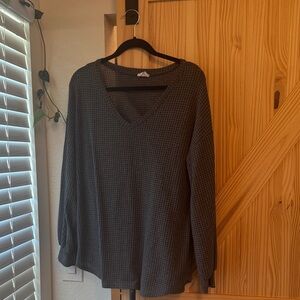 BiBi Gray V-Neck Sweatshirt